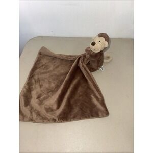 Jellycat Bashful Monkey Soother Baby Security Blanket Lovey Taupe Cream 13in